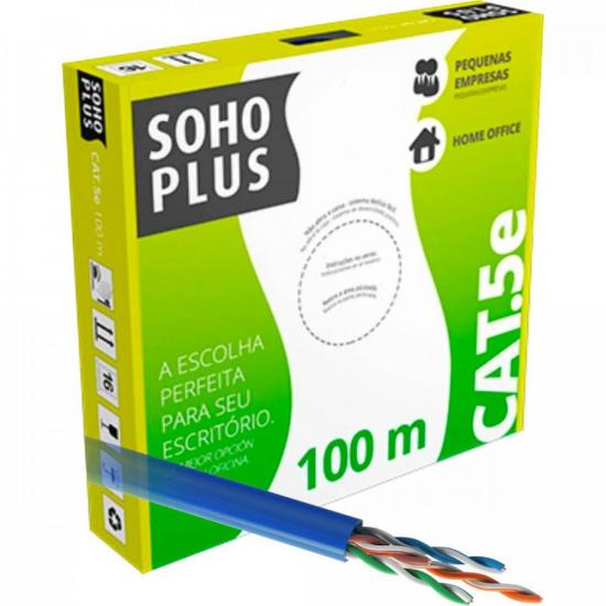 Cabo de Rede AZUL Cx 100m CAT5E CMX FURUKAWA SOHOPLUS (caixa c/ 100 uni.) por 364,90 à vista no boleto/pix ou parcele em até 10x sem juros. Compre na loja Mundomax!
