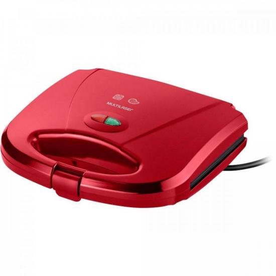 Sanduicheira e Mini Grill 750W 127V CE148 Vermelha MULTILASER por 0,00 à vista no boleto/pix ou parcele em até 1x sem juros. Compre na loja Mundomax!
