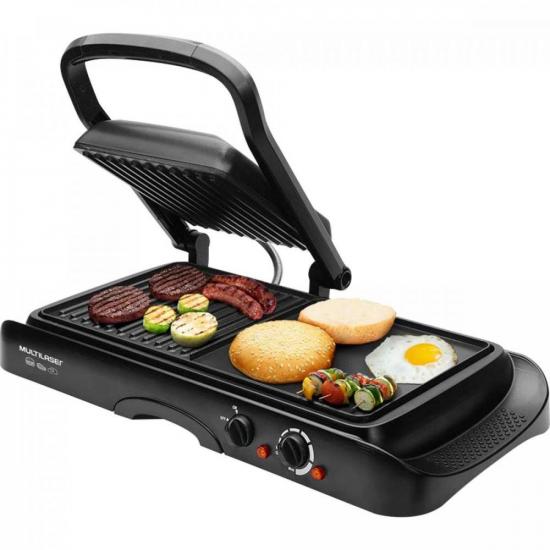 Grill Elétrico com Chapa 1500W 127V CE106 Preto MULTILASER por 333,90 à vista no boleto/pix ou parcele em até 10x sem juros. Compre na loja Mundomax!
