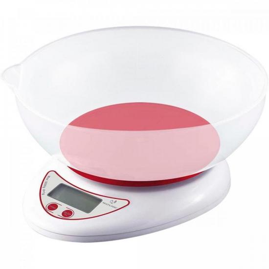 Balança de Cozinha Digital com Cuba 5Kg CE110 Branca MULTILASER por 65,90 à vista no boleto/pix ou parcele em até 2x sem juros. Compre na loja Mundomax!