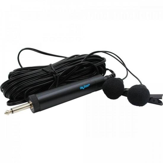 Microfone de Lapela Duplo Leson ML100DR Com Fio Preto por 225,99 à vista no boleto/pix ou parcele em até 9x sem juros. Compre na loja Mundomax!