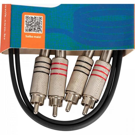 Cabo de Áudio Hayonik Linha Brasil 2 RCA x 2 RCA 1,2m Preto por 31,99 à vista no boleto/pix ou parcele em até 1x sem juros. Compre na loja Mundomax!