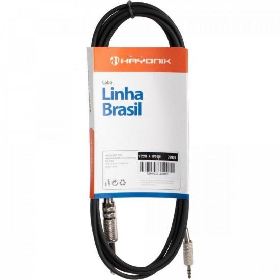 Cabo de Áudio Hayonik Linha Brasil P2 Estéreo x P10 Mono 3m Preto por 45,00 à vista no boleto/pix ou parcele em até 1x sem juros. Compre na loja Mundomax!