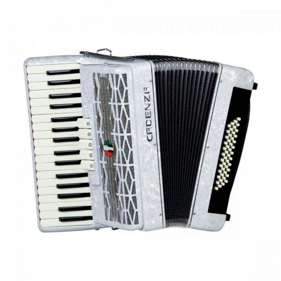 Acordeon CADENZA 48 Baixos CD48/34 Branco Pérola (72850)