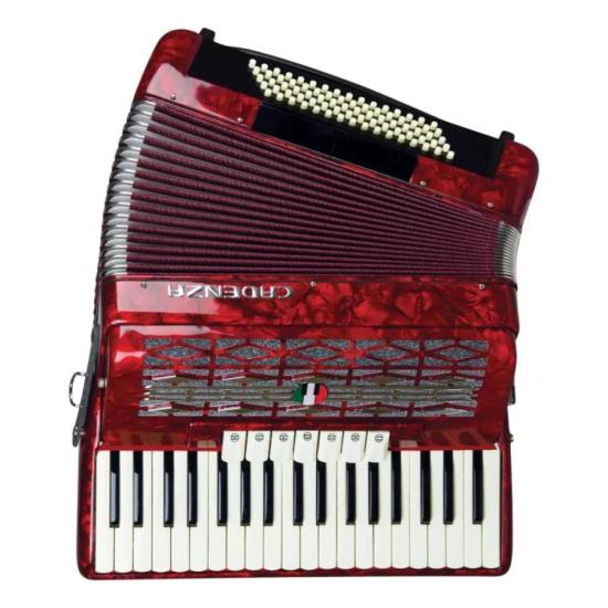 Acordeon 80 Baixos CD80/37 Vinho Pérola CADENZA por 7.099,00 à vista no boleto/pix ou parcele em até 12x sem juros. Compre na loja Mundomax!