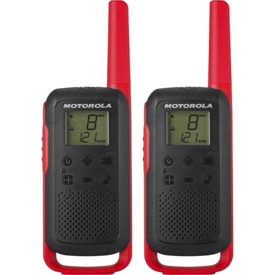 Rádio Comunicador Talkabout 32km T210BR Vermelho/Preto MOTOROLA (par)