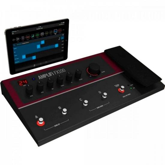Pedaleira p/ Guitarra FX100 preta LINE6 por 4.039,90 à vista no boleto/pix ou parcele em até 12x sem juros. Compre na loja Mundomax!