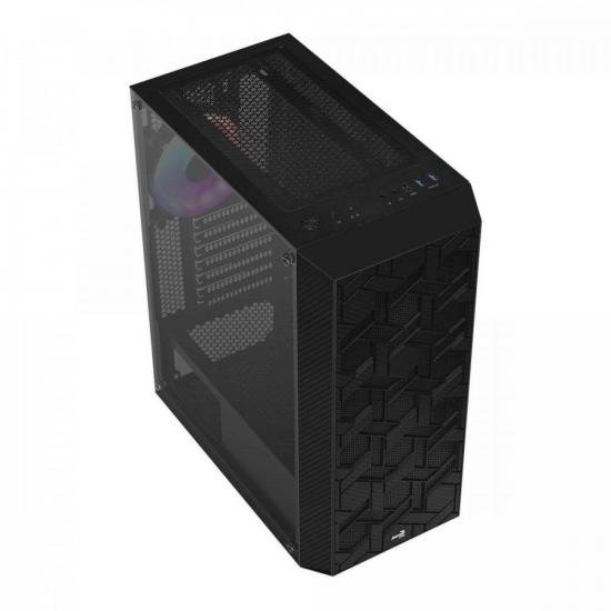 Gabinete Gamer Aerocool Hive Preto RGB Lateral Vidro por 322,47 à vista no boleto/pix ou parcele em até 10x sem juros. Compre na loja Aerocool!