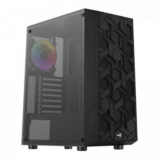 Gabinete Gamer Aerocool Hive Preto RGB Lateral Vidro por 322,47 à vista no boleto/pix ou parcele em até 10x sem juros. Compre na loja Aerocool!