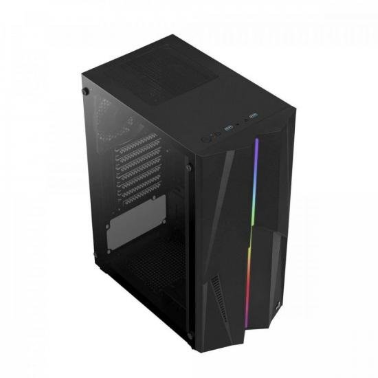 Gabinete Gamer Aerocool Mecha Preto RGB Lateral Vidro por 268,71 à vista no boleto/pix ou parcele em até 10x sem juros. Compre na loja Aerocool!