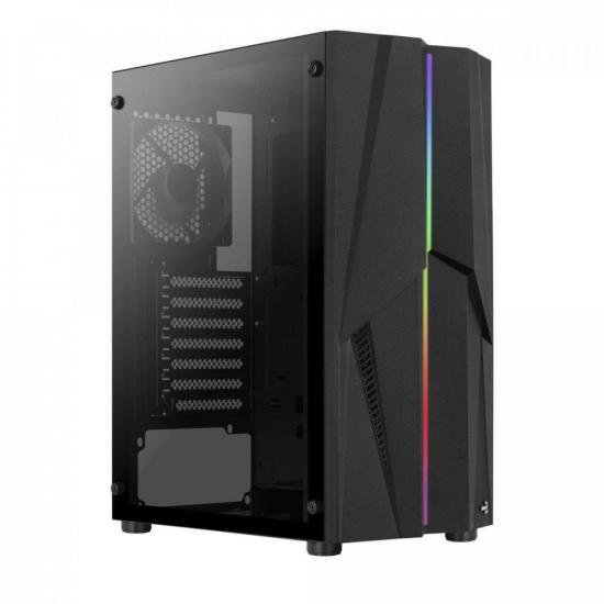 Gabinete Gamer Aerocool Mecha Preto RGB Lateral Vidro por 268,71 à vista no boleto/pix ou parcele em até 10x sem juros. Compre na loja Aerocool!