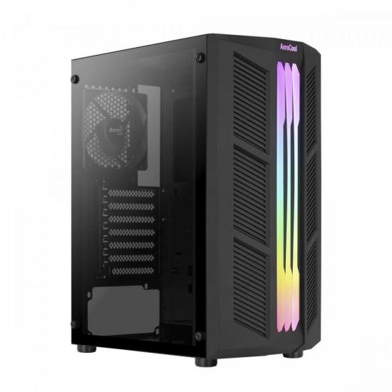 Gabinete Gamer Aerocool Prime Preto RGB Lateral Vidro por 279,46 à vista no boleto/pix ou parcele em até 10x sem juros. Compre na loja Aerocool!
