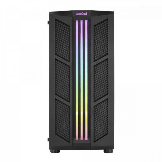 Gabinete Gamer Aerocool Prime Preto RGB Lateral Vidro por 279,46 à vista no boleto/pix ou parcele em até 10x sem juros. Compre na loja Aerocool!