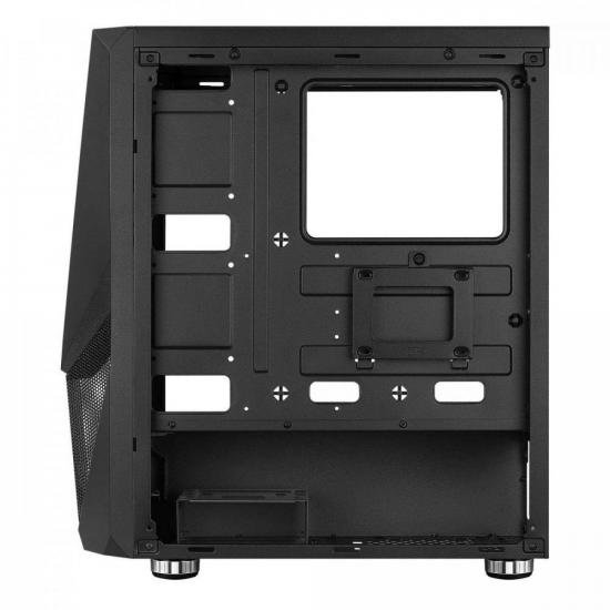 Gabinete Gamer Aerocool Zauron Saturn Preto RGB Lateral Vidro por 448,00 à vista no boleto/pix ou parcele em até 10x sem juros. Compre na loja Mundomax!