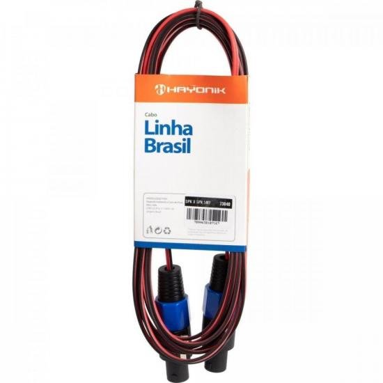 Cabo SPEAKON (Macho X Macho) 5Mts Linha Brasil HAYONIK por 46,90 à vista no boleto/pix ou parcele em até 1x sem juros. Compre na loja Mundomax!