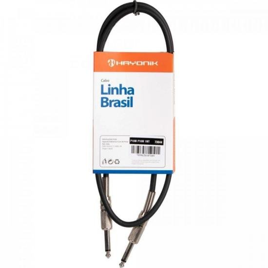 Cabo Para Instrumento Hayonik Linha Brasil P10 x P10 1m Preto por 45,00 à vista no boleto/pix ou parcele em até 1x sem juros. Compre na loja Mundomax!