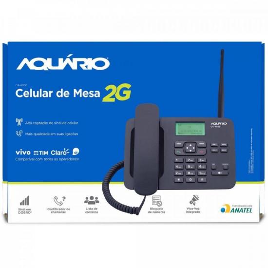 Telefone Celular de Mesa 2G CA-40SE AQUARIO por 0,00 à vista no boleto/pix ou parcele em até 1x sem juros. Compre na loja Mundomax!