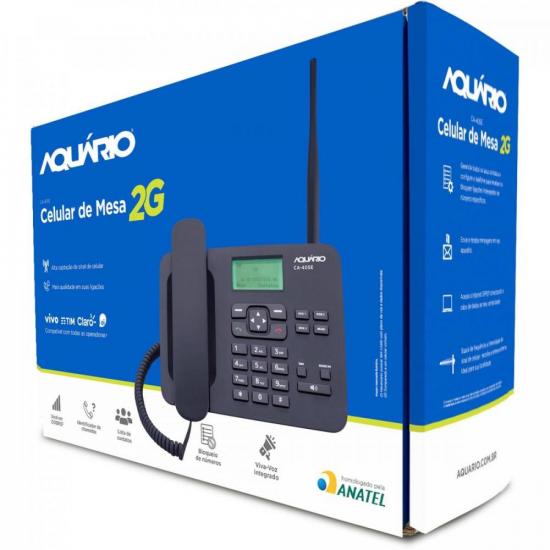 Telefone Celular de Mesa 2G CA-40SE AQUARIO por 0,00 à vista no boleto/pix ou parcele em até 1x sem juros. Compre na loja Mundomax!