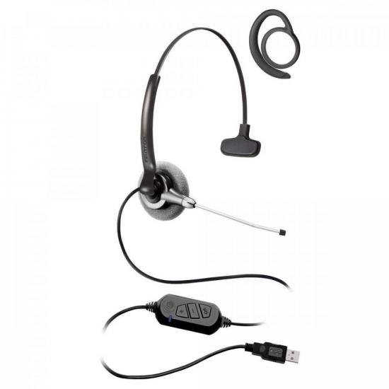 Fone Headset com Gancho Auricular Stile Top Due Compact VoIP Preto (73096)
