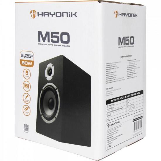Monitor de Referência Para Estúdio Hayonik M50 Bi-amplificado por 947,00 à vista no boleto/pix ou parcele em até 10x sem juros. Compre na loja Mundomax!