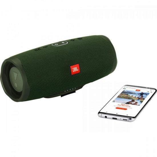 Caixa de som Portátil com Bluetooth 30W Charge 4 Verde JBL por 1.276,90 à vista no boleto/pix ou parcele em até 12x sem juros. Compre na loja Mundomax!