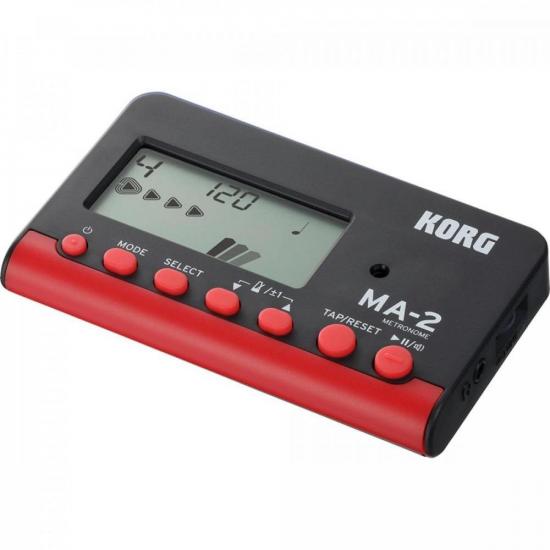 Metrônomo Digital MA-2 Preto/Vermelho KORG por 179,99 à vista no boleto/pix ou parcele em até 7x sem juros. Compre na loja Mundomax!
