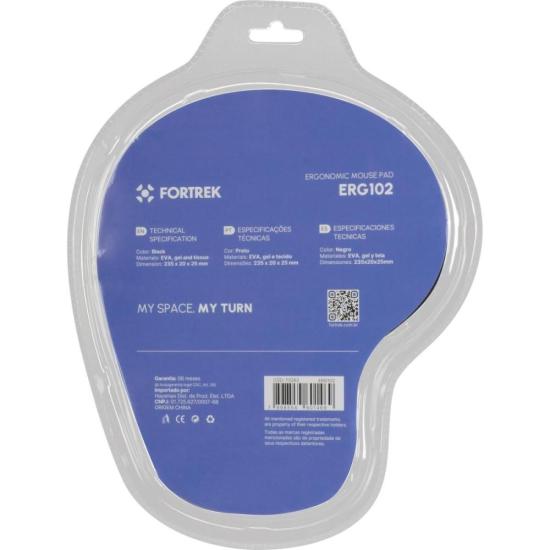 Mouse Pad Ergonômico Gel Fortrek ERG-102 Preto por 27,90 à vista no boleto/pix ou parcele em até 1x sem juros. Compre na loja Fortrek!