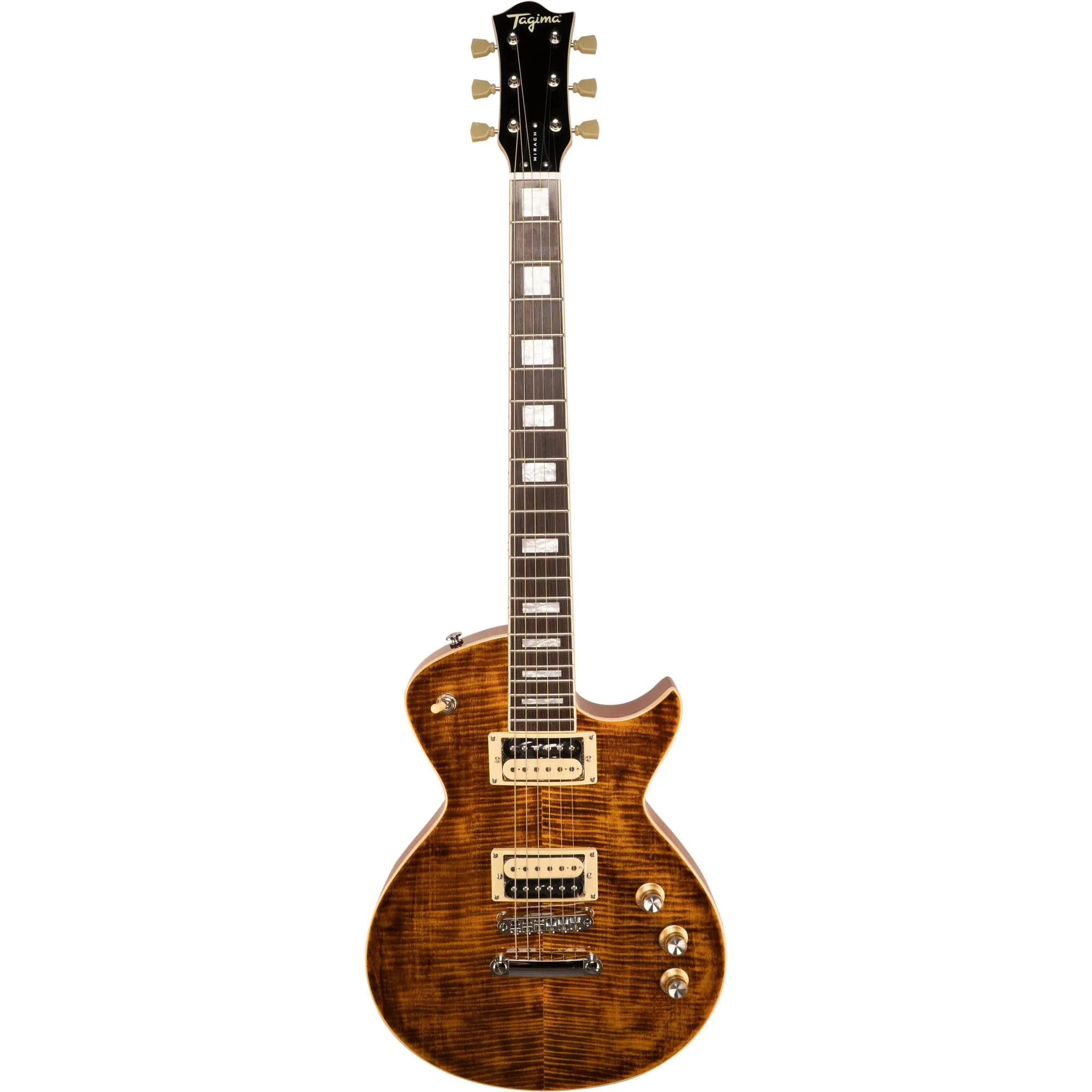 Guitarra Tagima Mirach FL Transparent Amber C/ Case por 4.299,99 à vista no boleto/pix ou parcele em até 12x sem juros. Compre na loja Mundomax!