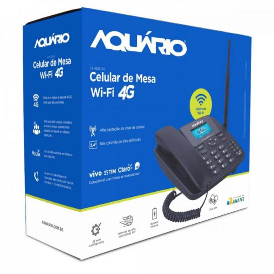 Telefone Celular de Mesa Wi-Fi 4G CA-42SE AQUÁRIO por 608,90 à vista no boleto/pix ou parcele em até 10x sem juros. Compre na loja Mundomax!