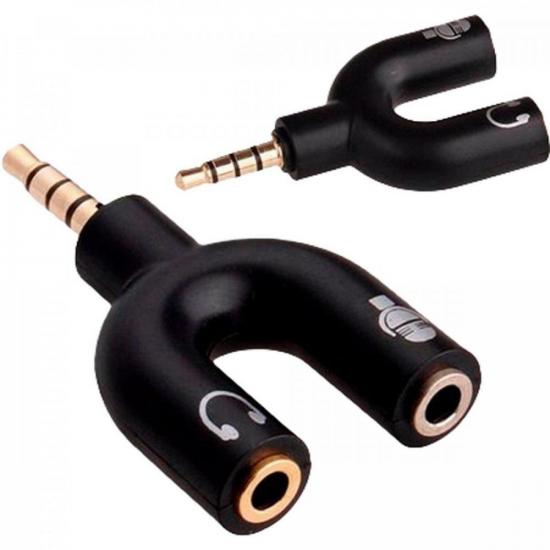 Adaptador Splitter P2 X P3 AP3Y Preto SOUNDVOICE por 19,99 à vista no boleto/pix ou parcele em até 1x sem juros. Compre na loja Mundomax!