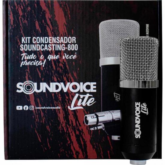 Microfone Condensador Soundcasting 800 Preto SOUNDVOICE por 139,00 à vista no boleto/pix ou parcele em até 5x sem juros. Compre na loja Mundomax!