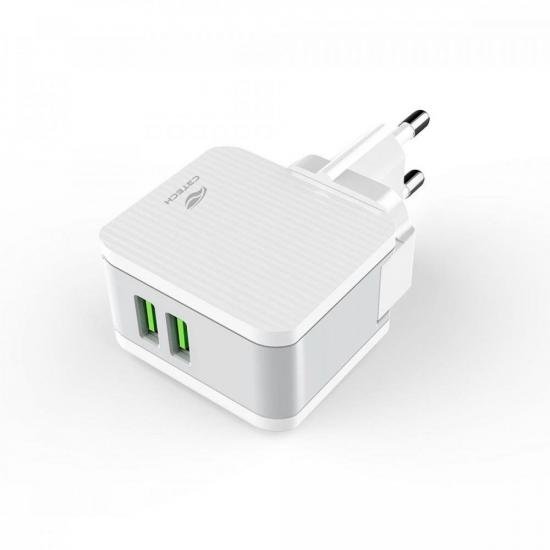 Carregador Universal AC/USB 2 Portas UC-215 Branco C3Tech por 39,00 à vista no boleto/pix ou parcele em até 1x sem juros. Compre na loja Mundomax!
