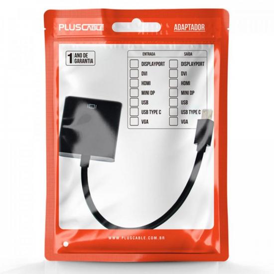 Adaptador VGA x Mini Dport ADP-203 Preto PLUS CABLE por 42,00 à vista no boleto/pix ou parcele em até 1x sem juros. Compre na loja Mundomax!