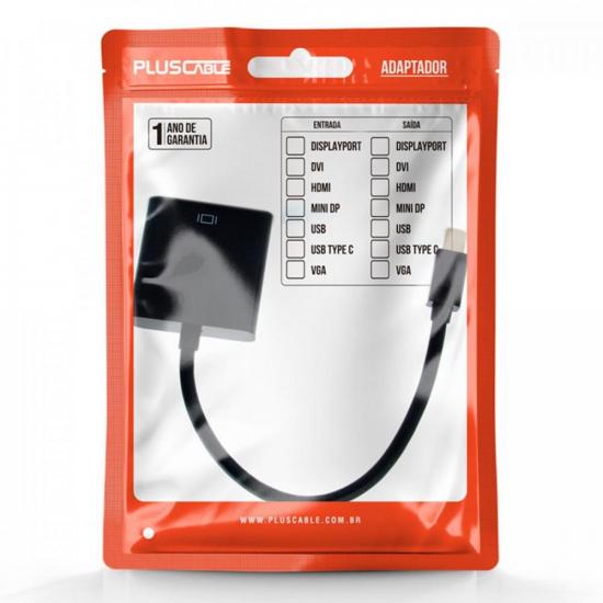 Adaptador HDMI x Mini Dport ADP-202 Preto Plus Cable por 40,99 à vista no boleto/pix ou parcele em até 1x sem juros. Compre na loja Mundomax!