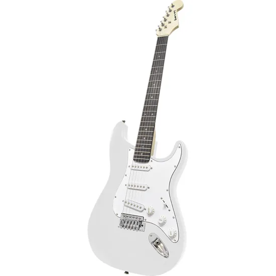 Guitarra BENSON Stratocaster Pristine Madero Branca por 702,90 à vista no boleto/pix ou parcele em até 10x sem juros. Compre na loja Mundomax!