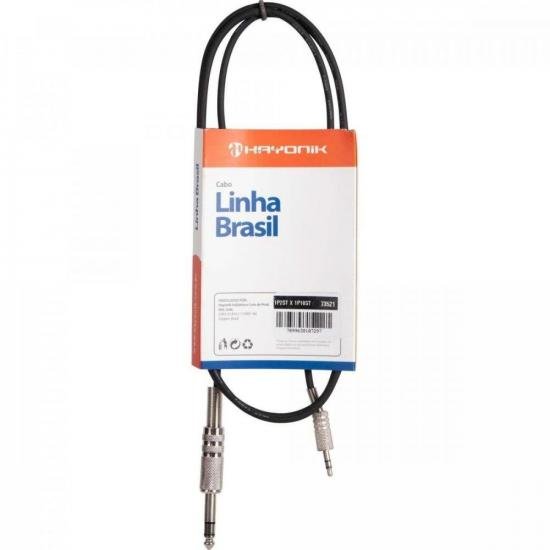 Cabo de Áudio Hayonik Linha Brasil P2 Estéreo x P10 Estéreo 1,5m Preto por 49,00 à vista no boleto/pix ou parcele em até 1x sem juros. Compre na loja Mundomax!