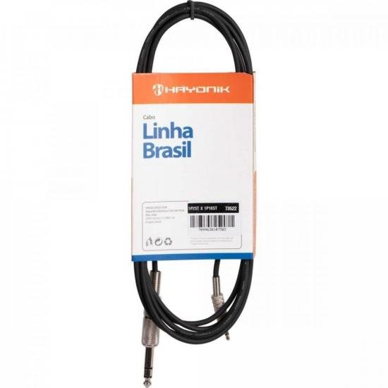 Cabo de Áudio Hayonik Linha Brasil P2 Estéreo x P10 Estéreo 3m Preto por 50,00 à vista no boleto/pix ou parcele em até 2x sem juros. Compre na loja Mundomax!