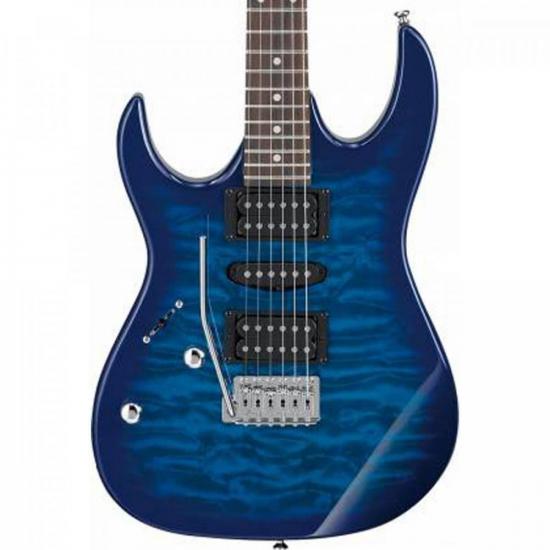 Guitarra IBANEZ Canhoto GRX70QAL Transparent Blue Burst por 2.638,90 à vista no boleto/pix ou parcele em até 12x sem juros. Compre na loja Mundomax!