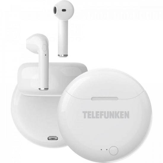 Fone de Ouvido Bluetooth Earbuds H320BT Branco TELEFUNKEN por 127,90 à vista no boleto/pix ou parcele em até 5x sem juros. Compre na loja Mundomax!