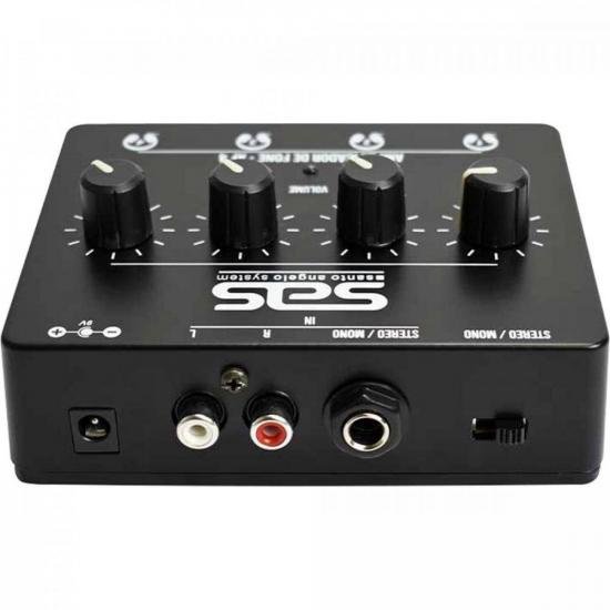 Amplificador p/ Fone 4 Canais AF4 Preto SANTO ANGELO por 320,90 à vista no boleto/pix ou parcele em até 10x sem juros. Compre na loja Mundomax!