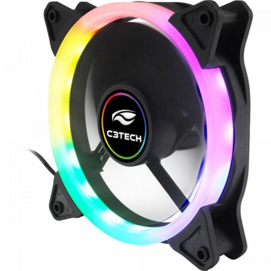 Cooler Fan 12cm LED F7-L120M Preto C3TECH por 27,90 à vista no boleto/pix ou parcele em até 1x sem juros. Compre na loja Mundomax!