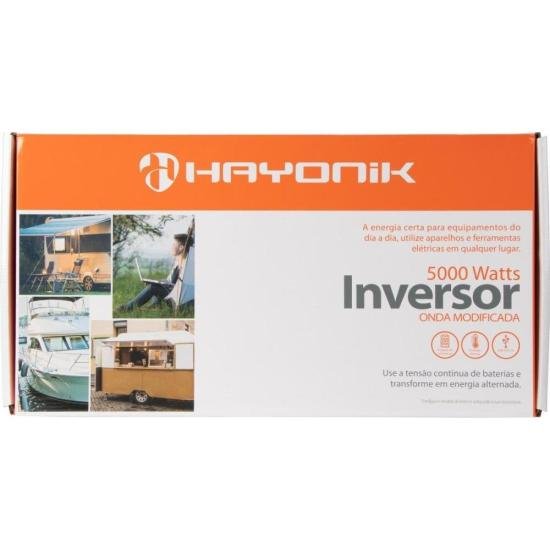 Inversor Automotivo HAYONIK PW13-4 Onda Modificada 5000W 12VDC/127V por 2.199,00 à vista no boleto/pix ou parcele em até 12x sem juros. Compre na loja Mundomax!