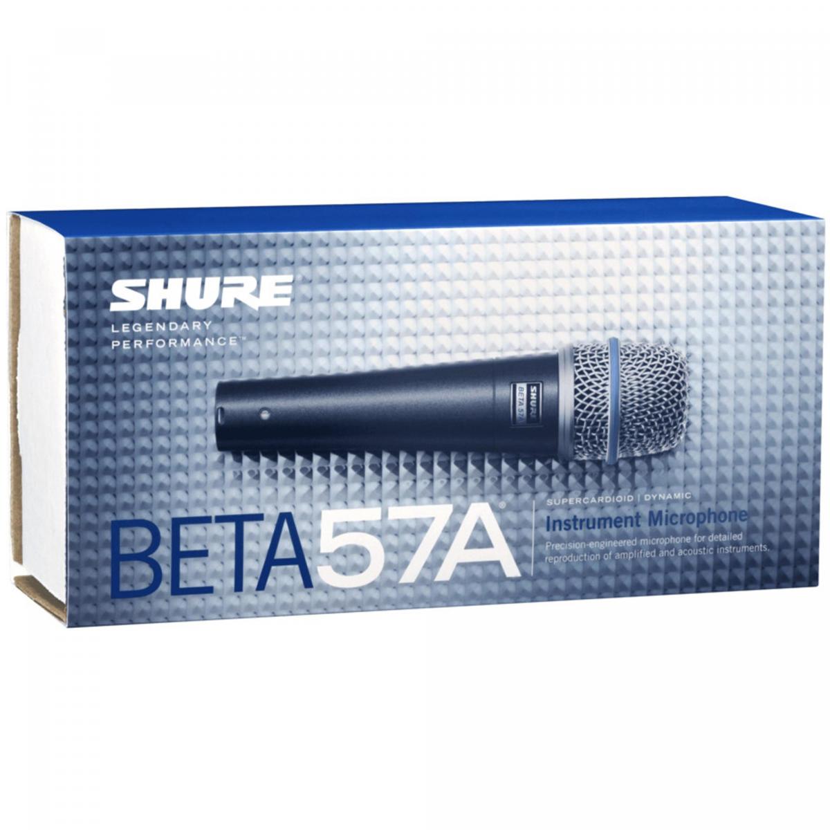 Microfone Instrumental Supercardioide Beta 57A SHURE - Mundomax