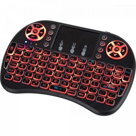 Mini Teclado Exbom BK-BTI8LED Com Touchpad Wireless por 32,99 à vista no boleto/pix ou parcele em até 1x sem juros. Compre na loja Mundomax!