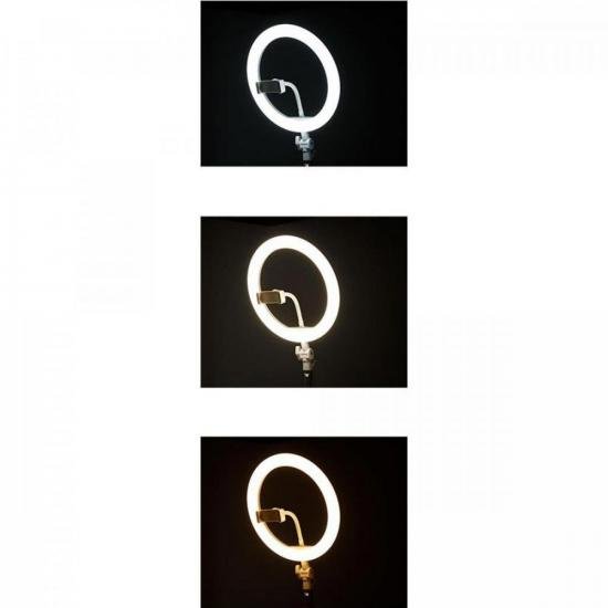 Ring Light de Mesa LED 10\" ILUM-R10P15 EXBOM por 243,99 à vista no boleto/pix ou parcele em até 9x sem juros. Compre na loja Mundomax!