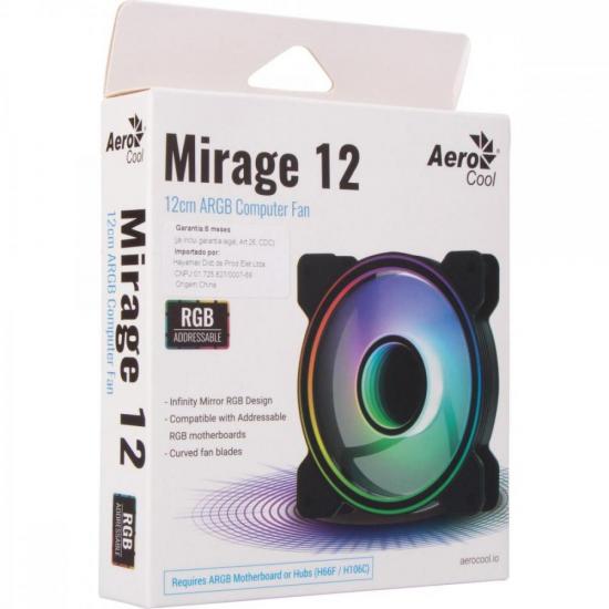 Cooler Fan Aerocool Mirage 12 ARGB por 76,00 à vista no boleto/pix ou parcele em até 3x sem juros. Compre na loja Mundomax!