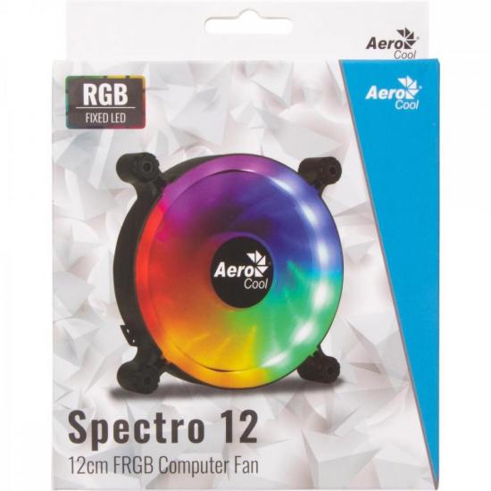 Cooler Fan Aerocool Spectro 12F FRGB por 40,00 à vista no boleto/pix ou parcele em até 1x sem juros. Compre na loja Mundomax!