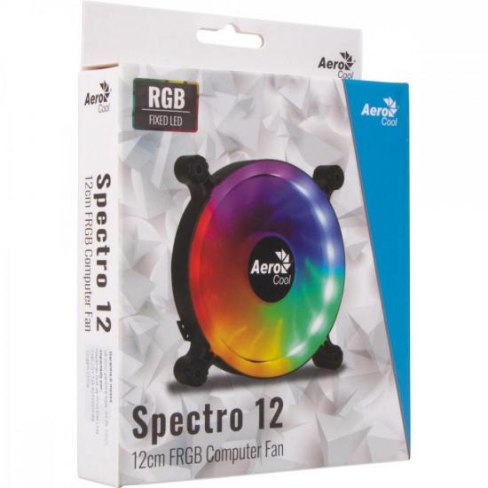 Cooler Fan Aerocool Spectro 12F FRGB por 40,00 à vista no boleto/pix ou parcele em até 1x sem juros. Compre na loja Mundomax!