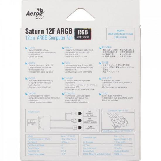 Cooler Fan Aerocool Saturn 12F ARGB - Aerocool