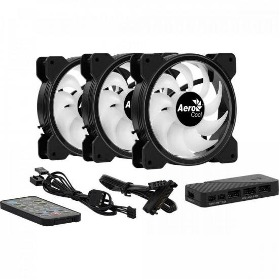 Kit 3 Coolers Aerocool Saturn 12 Pro ARGB + Hub + Controle por 268,71 à vista no boleto/pix ou parcele em até 10x sem juros. Compre na loja Aerocool!
